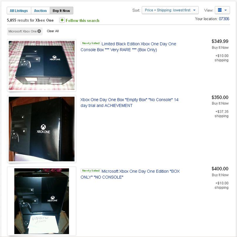 Illustration for article titled Xbox One Boxes Going For Nearly As Much As The Console Itself on eBay